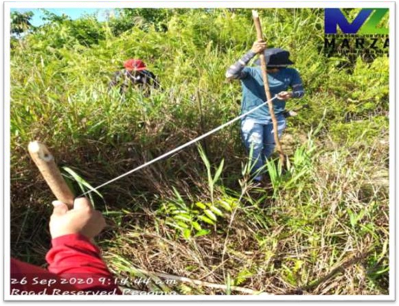 Road reserve pegging