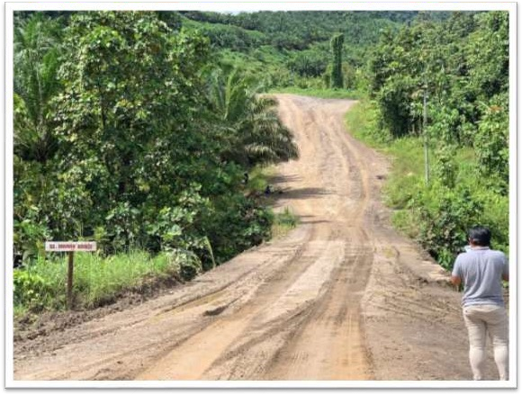 Road condition towards Long Luping while 
							doing design proposal to Long Luping